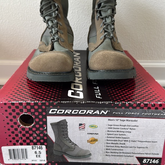 CORCORAN Sage Green Rough out Leather BOOTS 6.5 EE 87146 size 6.5 main image 6